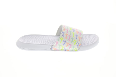 Puma Popcat Mini Logo 37080102 Womens White Sandals Slip On Slides Shoes