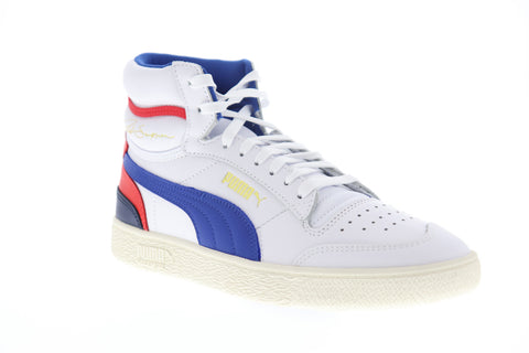 Puma Ralph Sampson Mid 37084702 Mens White Leather Lifestyle Sneakers Shoes