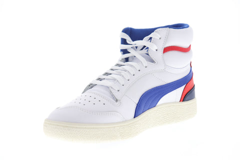 Puma Ralph Sampson Mid 37084702 Mens White Leather Lifestyle Sneakers Shoes