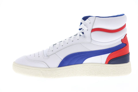 Puma Ralph Sampson Mid 37084702 Mens White Leather Lifestyle Sneakers Shoes