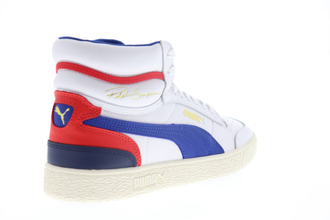Puma Ralph Sampson Mid 37084702 Mens White Leather Lifestyle Sneakers Shoes