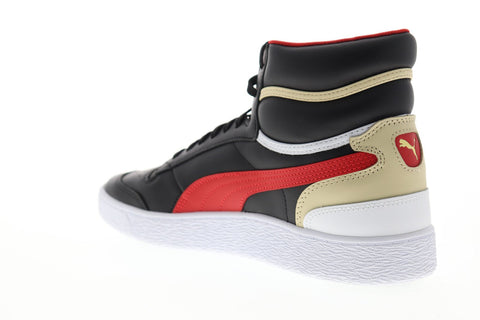 Puma Ralph Sampson Mid 37084703 Mens Black Leather High Top Sneakers Shoes