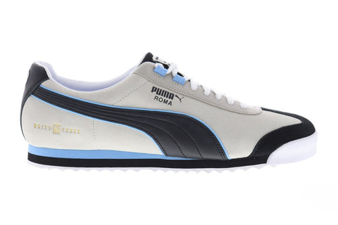 Puma Roma X Man City 37090601 Mens Gray Suede Lace Up Sneakers Shoes