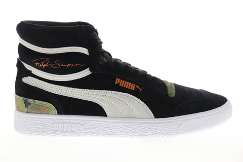 Puma Ralph Sampson Mid Ambush 37096701 Mens Black Suede High Top Sneakers Shoes