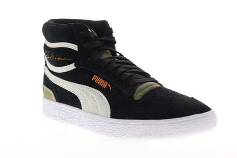Puma Ralph Sampson Mid Ambush 37096701 Mens Black Suede High Top Sneakers Shoes