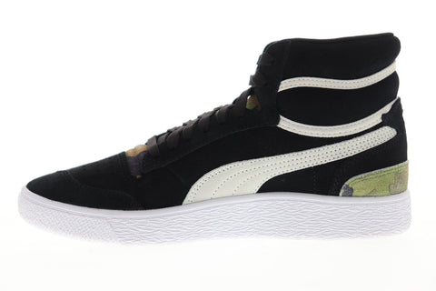 Puma Ralph Sampson Mid Ambush 37096701 Mens Black Suede High Top Sneakers Shoes