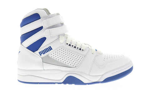 Puma Palace Guard Mid Athletic Mens White Leather High Top Sneakersl Shoes