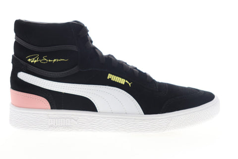 Puma Ralph Sampson Mid Suede 37106701 Womens Black Suede High Top Sneakers Shoes