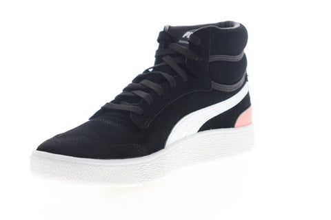 Puma Ralph Sampson Mid Suede 37106701 Womens Black Suede High Top Sneakers Shoes