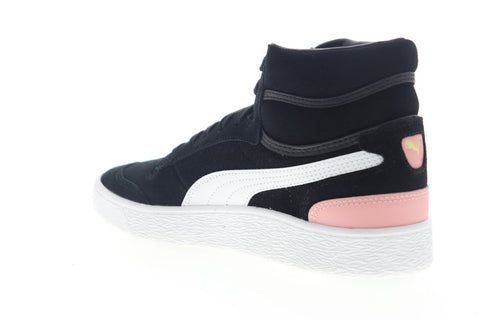 Puma Ralph Sampson Mid Suede 37106701 Womens Black Suede High Top Sneakers Shoes