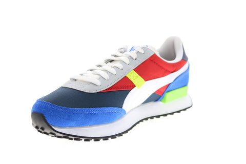 Puma Future Rider Play On 37114972 Mens Gray Suede Lifestyle Sneakers Shoes