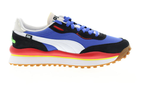 Puma Rider 020 Play On 37115001 Mens Blue Canvas Lace Up Low Top Sneakers Shoes