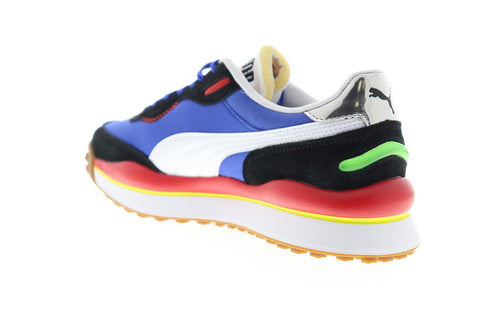 Puma Rider 020 Play On 37115001 Mens Blue Canvas Lace Up Low Top Sneakers Shoes