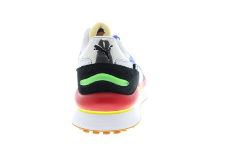 Puma Rider 020 Play On 37115001 Mens Blue Canvas Lace Up Low Top Sneakers Shoes