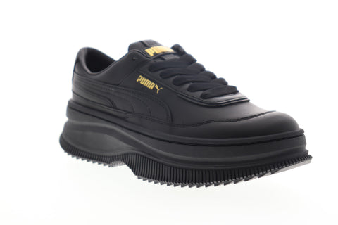 Puma Deva 37119901 Womens Black Leather Lace Up Lifestyle Sneakers Shoes