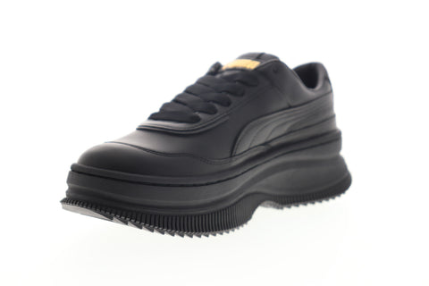 Puma Deva 37119901 Womens Black Leather Lace Up Lifestyle Sneakers Shoes