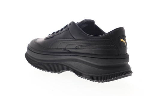 Puma Deva 37119901 Womens Black Leather Lace Up Lifestyle Sneakers Shoes