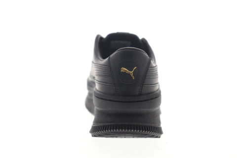 Puma Deva 37119901 Womens Black Leather Lace Up Lifestyle Sneakers Shoes