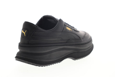 Puma Deva 37119901 Womens Black Leather Lace Up Lifestyle Sneakers Shoes