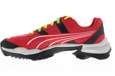 Puma Nitefox Highway 37148002 Mens Red Mesh Lace Up Low Top Sneakers Shoes