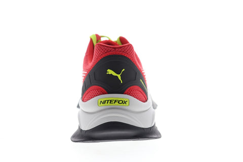 Puma Nitefox Highway 37148002 Mens Red Mesh Lace Up Low Top Sneakers Shoes