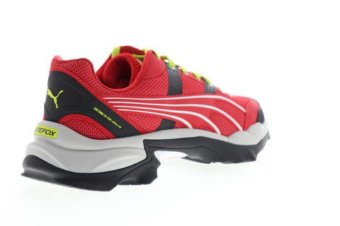 Puma Nitefox Highway 37148002 Mens Red Mesh Lace Up Low Top Sneakers Shoes