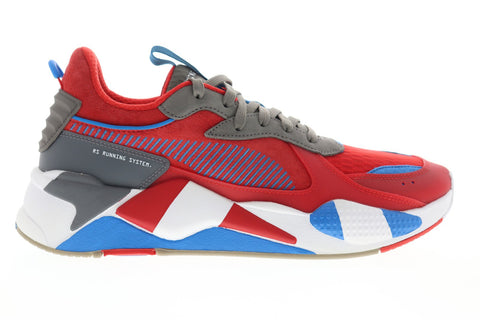 Puma RS-X Retro 37151101 Mens Red Suede Lace Up Low Top Sneakers Shoes