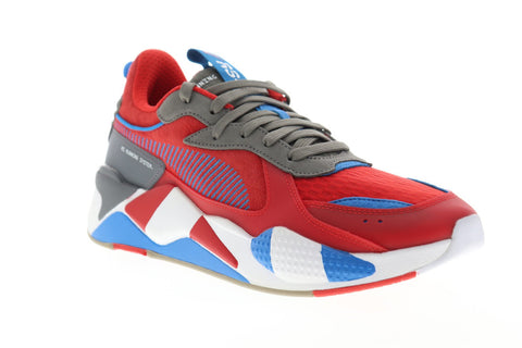 Puma RS-X Retro 37151101 Mens Red Suede Lace Up Low Top Sneakers Shoes