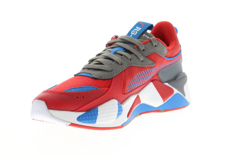 Puma RS-X Retro 37151101 Mens Red Suede Lace Up Low Top Sneakers Shoes