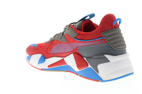 Puma RS-X Retro 37151101 Mens Red Suede Lace Up Low Top Sneakers Shoes