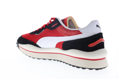 Puma Style Rider Stream On 37152701 Mens Red Mesh Low Top Sneakers Shoes