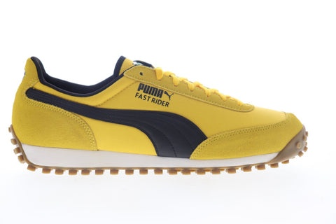 Puma Fast Rider Source 37160104 Mens Yellow Nylon Low Top Sneakers Shoes