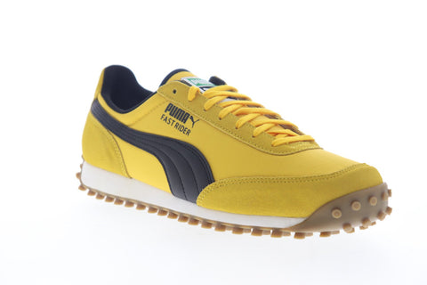 Puma Fast Rider Source 37160104 Mens Yellow Nylon Low Top Sneakers Shoes