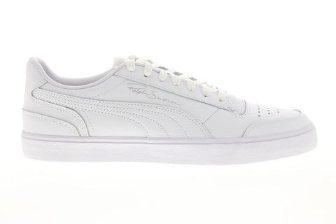 Puma Ralph Sampson Vulc 37190701 Mens White Leather Low Top Sneakers Shoes