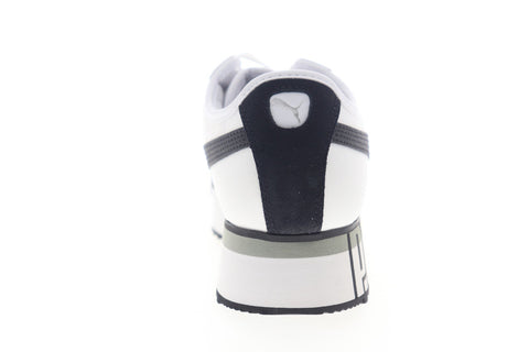 Puma Roma Amor Logo 37211303 Womens White Canvas Lace Up Sneakers Shoes