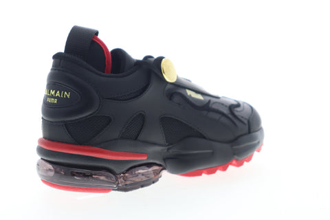 Puma Cell Stellar X Balmain Paris 37217201 Womens Black Leather Low Top Sneakers Shoes