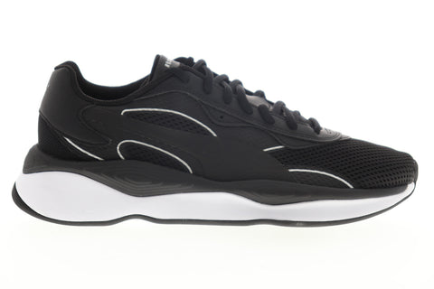 Puma RS-Pure Base 37225102 Mens Black Mesh Lace Up Lifestyle Sneakers Shoes