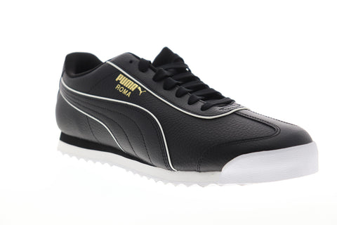 Puma Roma Basic BW 37240102 Mens Black Low Top Lace Up Lifestyle Sneakers Shoes