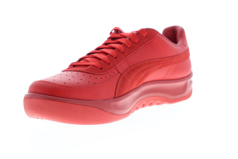 Puma GV Special + 37242501 Mens Red Leather Lace Up Low Top Sneakers Shoes