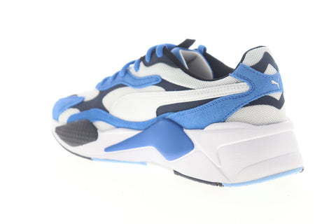 Puma Rs-X3 Super 37288402 Mens Blue Mesh Lace Up Low Top Sneakers Shoes