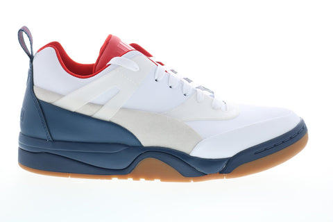 Puma Palace Guard Leather 37289001 Mens White Leather Low Top Sneakers Shoes