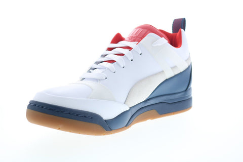 Puma Palace Guard Leather 37289001 Mens White Leather Low Top Sneakers Shoes