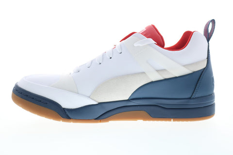 Puma Palace Guard Leather 37289001 Mens White Leather Low Top Sneakers Shoes