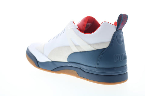 Puma Palace Guard Leather 37289001 Mens White Leather Low Top Sneakers Shoes
