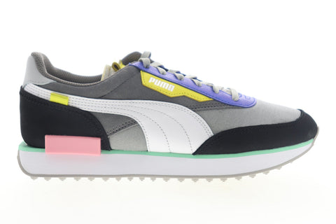 Puma Future Rider Royale 37289302 Womens Gray Suede Lace Up Sneakers Shoes