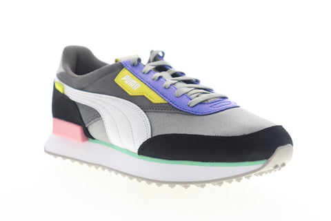 Puma Future Rider Royale 37289302 Womens Gray Suede Lace Up Sneakers Shoes