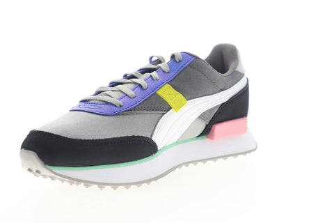 Puma Future Rider Royale 37289302 Womens Gray Suede Lace Up Sneakers Shoes