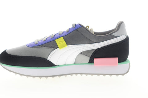 Puma Future Rider Royale 37289302 Womens Gray Suede Lace Up Sneakers Shoes