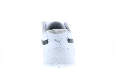 Puma Dc Past 37302102 Mens White Leather Lace Up Lifestyle Sneakers Shoes