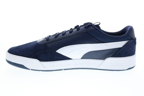 Puma C-Skate 37302904 Mens Blue Wide Suede Lace Up Lifestyle Sneakers Shoes